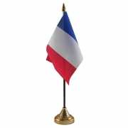 Gouden standaard met vlaggetje Frankrijk