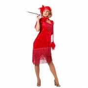 Rode jaren 20 jurk voor dames