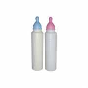 Feestartikel plastic baby fles roze