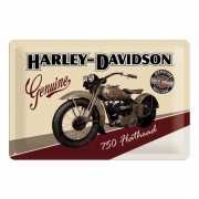 Metalen plaatje van Harley Davidson