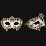 Wit oogmasker baroque handgemaakt