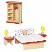 Slaapkamer meubeltjes voor een poppenhuis