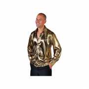 Metallic gouden blouse voor volwassenen
