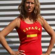 Mouwloze shirts met vlag van Spanje dames