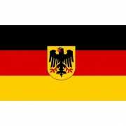 Polyester mega vlag Duitsland wapen 150 x 240 cm