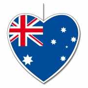 Papieren decoratie hart Australie 14 cm