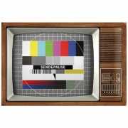 Nostalgische muurplaat Retro TV 20 x 30 cm