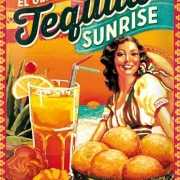 Nostalgisch muurplaatje Tequila Sunrise 30 x 40 cm