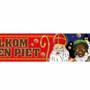 Welkom Sinterklaas en Zwarte Piet banner 360 cm