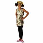 Gouden jurkjes met pailletten voor meiden