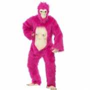 Luxe gorilla pak voor volwassenen roze