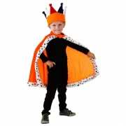 Oranje verkleed cape voor kinderen