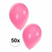 Lichtroze helium ballonnen 50 stuks