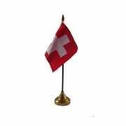 Standaard met vlaggetje Zwitserland