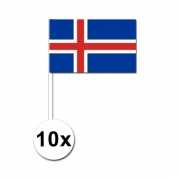10 stuks handvlag IJsland 12 x 24 cm