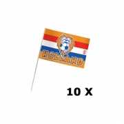 Holland fan zwaaivlaggetjes 10 x