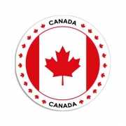 Sticker met Canadese vlag