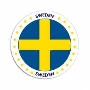 Sticker met Zweedse vlag