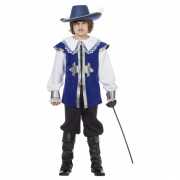 Blauw musketier pak voor kinderen