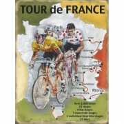 Metalen platen Tour de France route