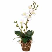 Kunst orchidee kunstplant wit