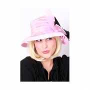 Roze nylon hoed voor dames