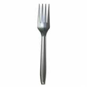 Zilverkleurige vorken plastic 10 stuks