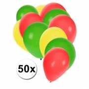 Decoratie ballonnen rood/geel/groen