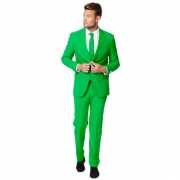 Fel groen kostuum pak voor heren