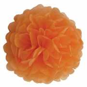 Oranje pompom versiering 25 cm