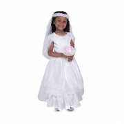 Kids kostuum witte bruidsjurk