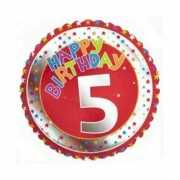 5 jaar helium ballon Happy Birthday