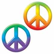 Hippie thema decoratie peace