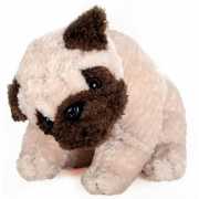 Pluche Mopshond pup knuffeltje 28 cm