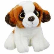Zittende Sint Bernard hond knuffeldier 20 cm