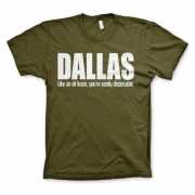 Olijf groen Dallas t shirt