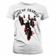 Wit Sons Of Anarchy shirt dames