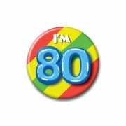 Verjaardags button I am 80