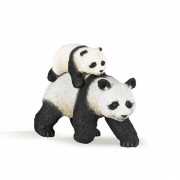 Plastic panda met baby 8 cm