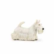 Plastic witte Schotse terrier 6 cm