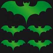 Halloween Reflecterende sticker groene vleermuis
