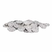 Zilveren schatkist muntjes 100 stuks