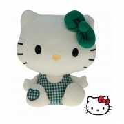 Pluche Hello Kitty knuffel groen 25 cm