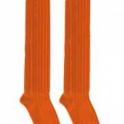 Oranje lange feest sokken