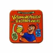 Pepermunt blikje vitamine pillen bierdrinkers