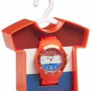 Oranje Holland horloge van PVC