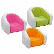 Opblaasbare Intex stoel wit/oranje