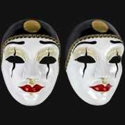 Pierrot masker handgemaakt