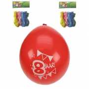 Gekleurde leeftijd ballonnen 8 jaar