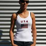 Tanktop met Amerikaanse vlag print voor dames